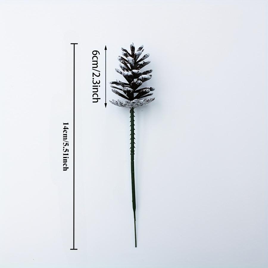 10pcs Christmas DIY Decoration Pine Cone Branches,Brushed White Long Preservation,Suitable for Christmas Tree Decoration Branche