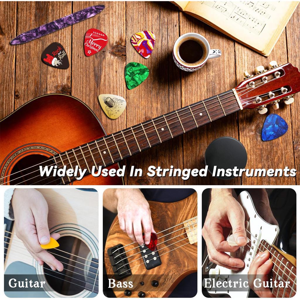 Guitar Picks Advent Calendar 2025 Xmas Countdown Calendar Holiday Countdown Calendar Xmas Gift for Guitar Bass Ukulele Players