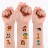 54pcs Temporary Tattoo Cartoon Giraffe Sticker Dinosaur Sticker Lion Sticker For Cheeks Shoulders Children