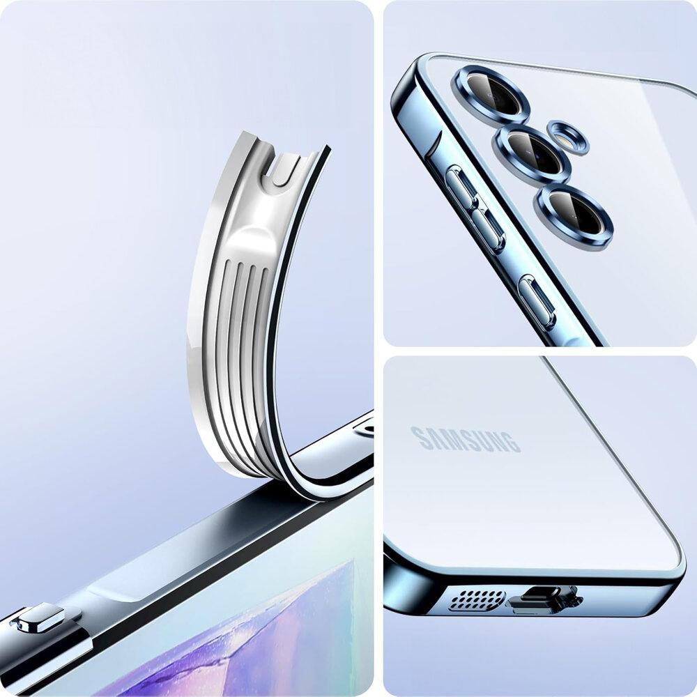 Case for Samsung Galaxy A35 5G, Electro MagSafe, blue + Glass Screen Protector