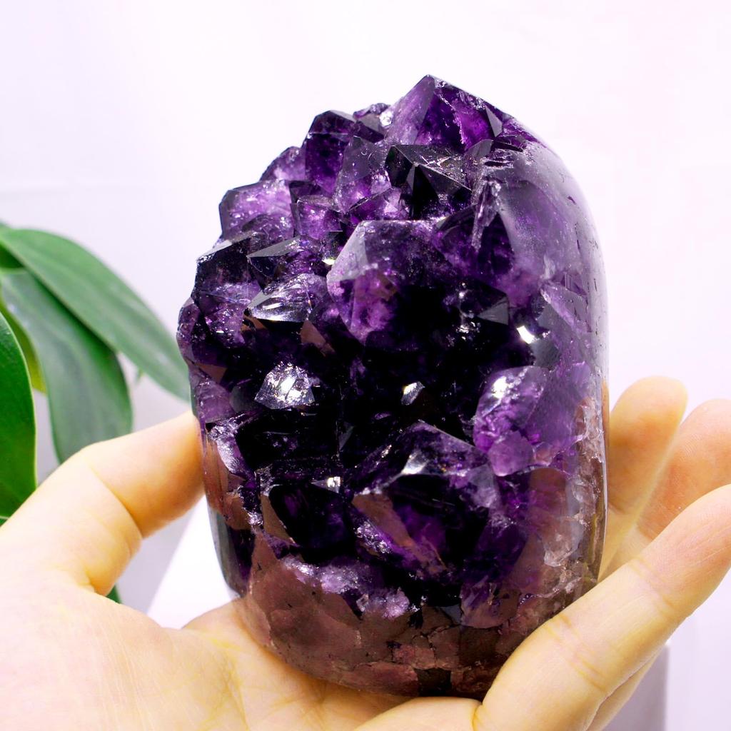 Amethyst Natural Carefully Selected Natural Raw Feng Good Luck [TANAKA YA] Cluster, 100% Quartz, High-Quality Stone, Approx. 947557mm, Weight