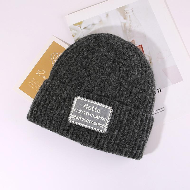 Fashion Letter Knit Hat With Warmth And Windproof Protection For Autumn Winter Fashion