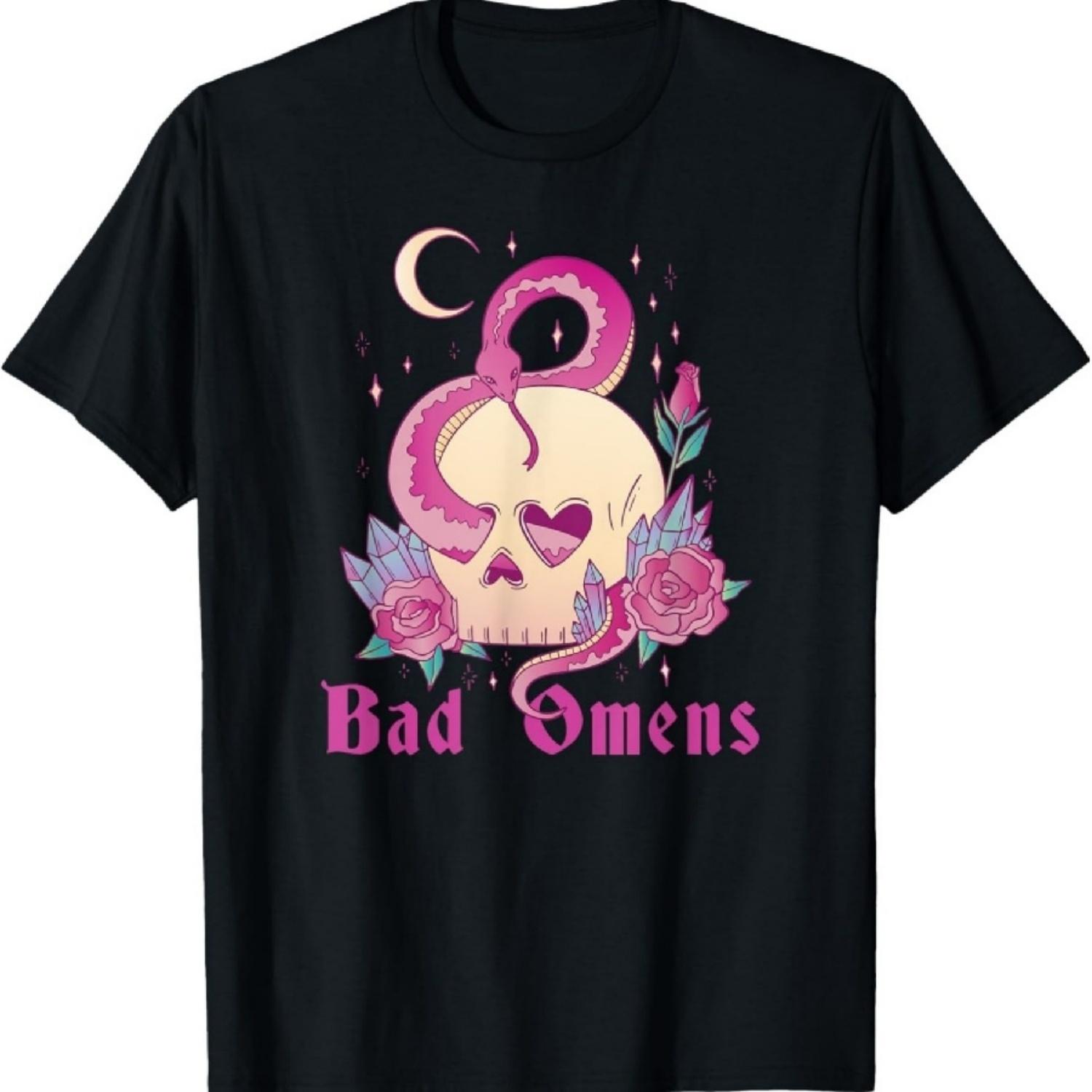 

Bad Omens Snake And Skull Grunge Goth Women s Bad Omens T-Shirt S