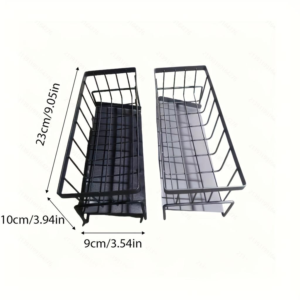 1pc Plastic Kitchen Sink Organizer, Space Saving Sponge, Soap, Brush, and Towel Storage Rack