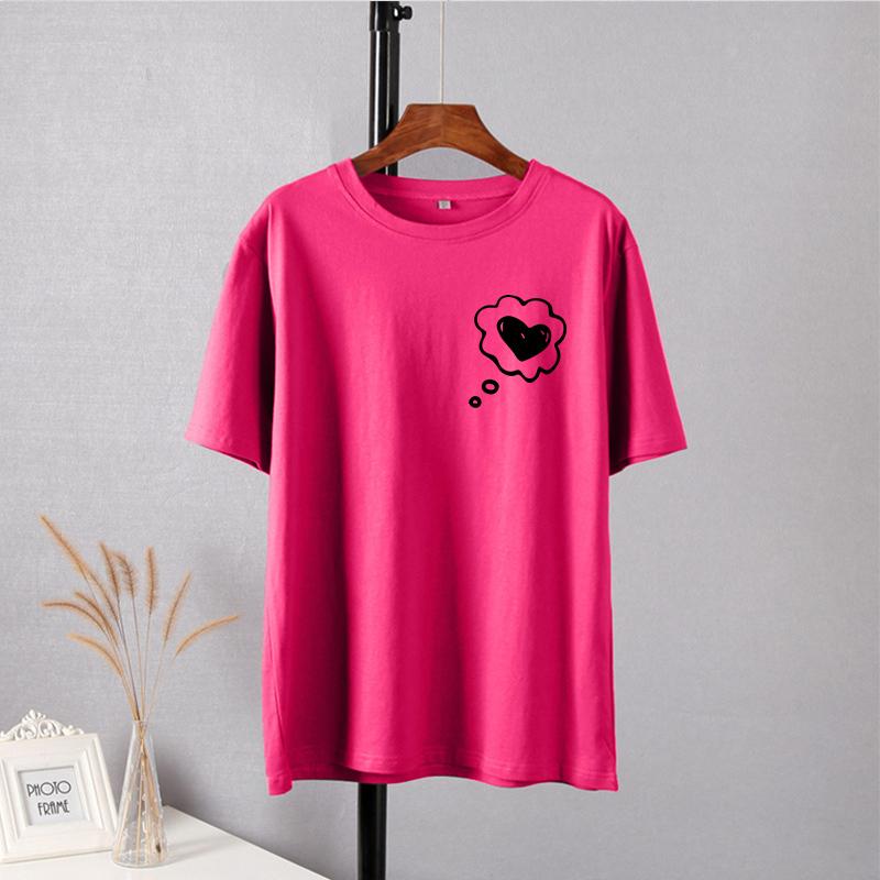 Shellsuning простые футболки с принтом в виде сердца — фото 35