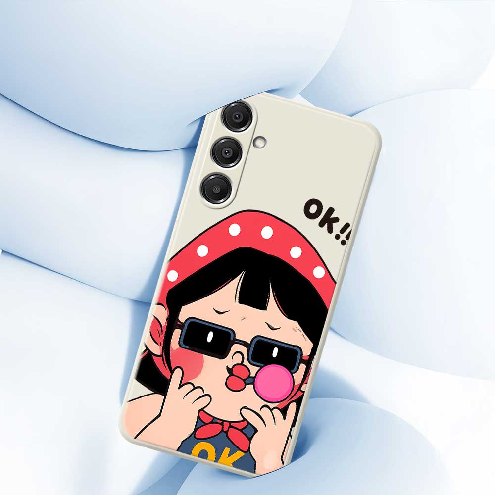 For Samsung Galaxy A16 5G/4G Case Cute Kid Pattern Printing Straight Edge TPU Phone Back Cover