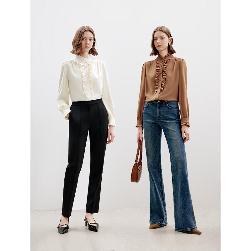 Women's Retro Palace Style Round Neck Blouse