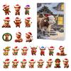 Scottish Highland Cow Advent Calendar Christmas 24 Days Funny Cow Countdown 2D Design Holiday