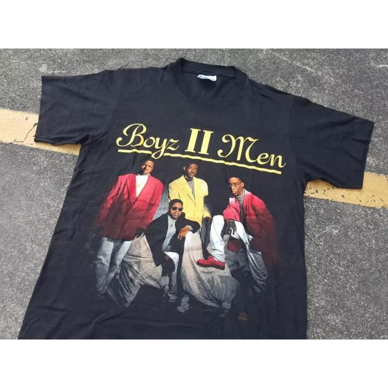 Vintage 1991 Boyz Ii Men Please Don'T Go Black All Size T Shirt