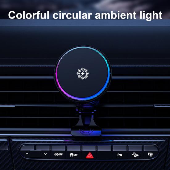 Magnetic Car Mount Charger 360-Degree Rotation Easy To Install Car Air Vent Wireless Charging Fast Charger Phone Holder