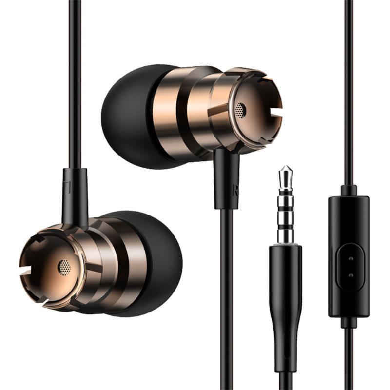 In-Ear-Kopfhörer mit Kabelfernbedienung und Mikrofon Bass Hifi Musik-Ohrhörer für Mobiltelefon Computer MP3