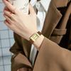 Retro Square Plate Women'S Watch Niche Pebble Pattern Strap Women'S Premium Waterproof Quartz Watch