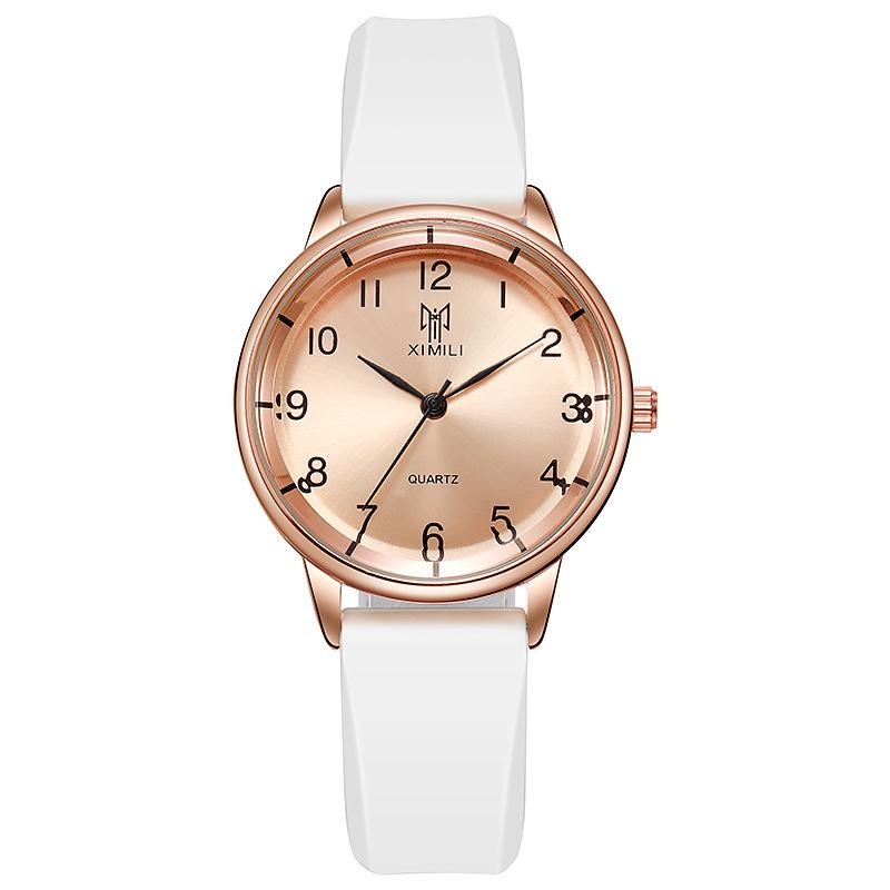 Luxury Rose Gold Simple Digital Women Quartz Watch Fashion  Silicone Sport Wristwatch Women's Dress Clock Gift Montre Femme