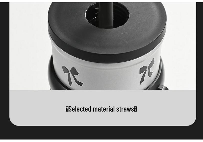 Cartoon Panda Stainless Steel Thermos Cup - Large Capacity Travel Mug with Straw