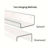 30x10x4cm Transparent Acrylic U-Shaped Display Storage Rack Punch-Free Bathroom Wall Storage Shelf