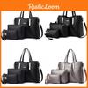 Trendy Woven Large Shoulder Bag Set With Multiple Pockets For Mobile And Documents