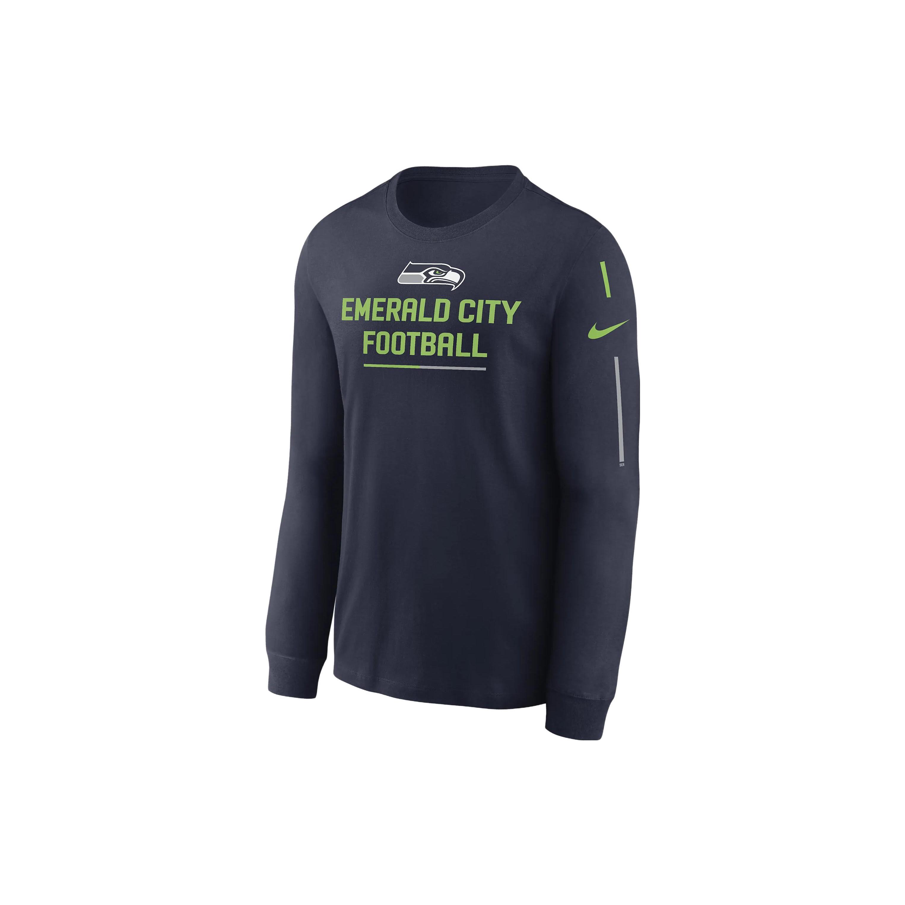 Nike Sweatshirts Men s Navy Blue Crew Neck Moderate Regular NKAC41S78-0YK XXL