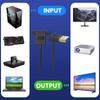 Cablecc DisplayPort 8K 60Hz 4K 144Hz DP Male to Female Extension for and Graphics Cards 1.4 Ultra-Fine Down-Angled Cable, 30cm, Desktops, Laptops,