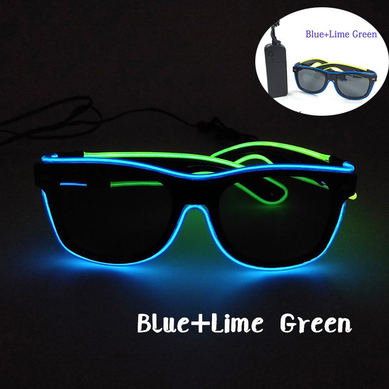 LED Sunglasses Masquerade Concert Club Rave Accessories Glowing Cyberpunk Men Women LED Pink Glasses Party Eyewear