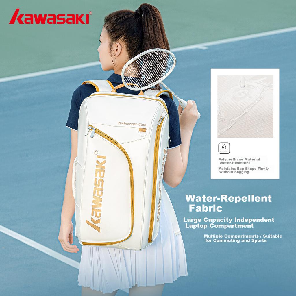 Kawasaki New Badminton Bag Large Capacity Separate Shoe Compartment Double Shoulder Sports Backpack Unisex