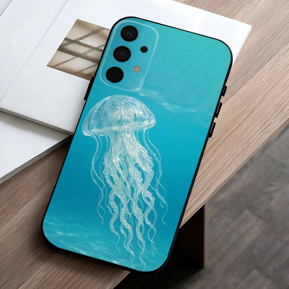 Pink Jellyfish Tear  Phone Case For Samsung Galaxy A73,A72,A71,A70,A53,A52,A51,Others Soft Black Cover