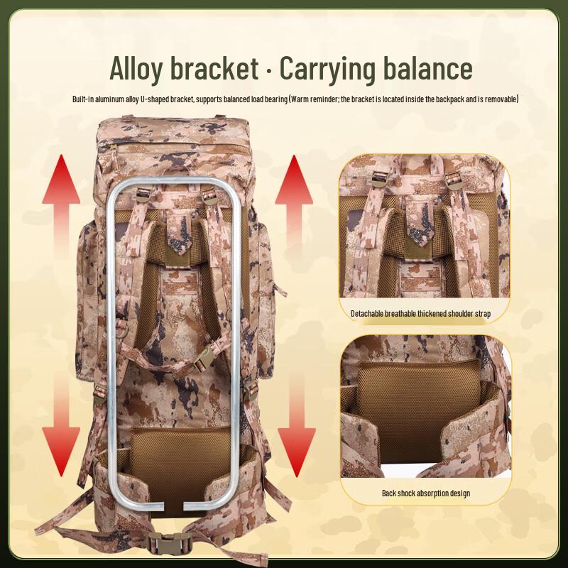 Xunye 110L Camouflage Tactical Mountaineering Backpack