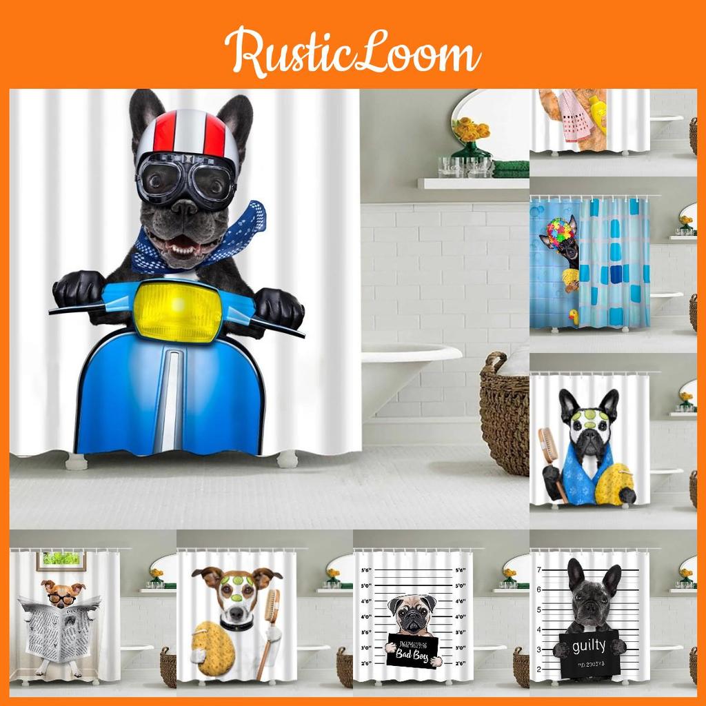 Duschvorhang mit Tiermuster für Tierliebhaber Halten Sie Ihr Badezimmer sauber und machen Sie es lustig