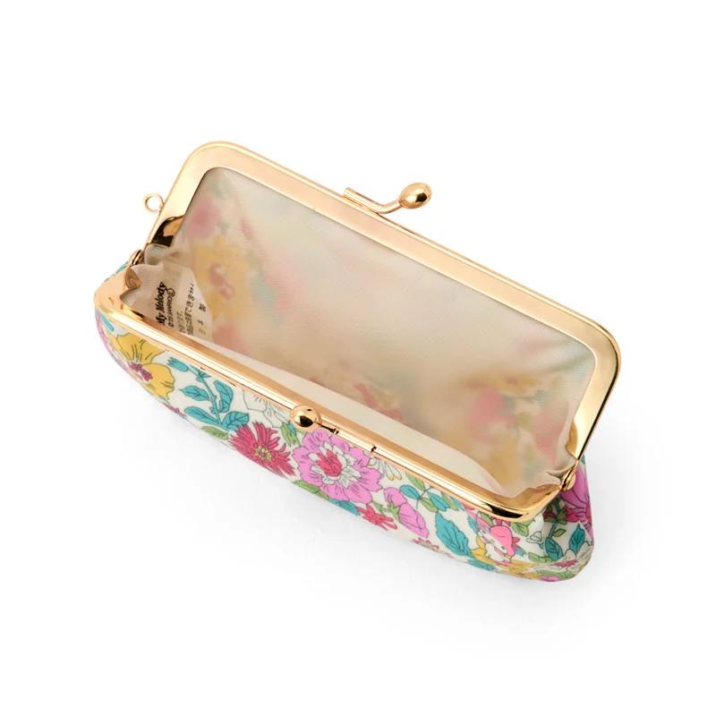Sanrio My Melody Liberty Fabrics Mini Clasp Pouch Pink (Flower) NEW