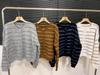 Damen Strickjacke mit Streifen und Farbblock, Rundhalsausschnitt - Herbst/Winter 2025 Koreanischer Stil Vielseitiger Strickpullover