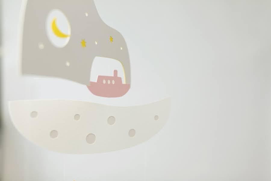 Mobile "The Little Mermaid" Baby Gift for Girls, W30cm x H50cm, Made in Japan