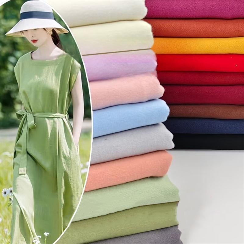 100x138cm Summer Thin Sand Washing Imitation Linen Fabric Washed Cotton Fabric DIY Sewing Hanfu Dress Shirts Background Cloth
