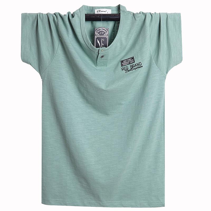 Men's Plus Size Short Sleeve Bamboo Fiber Sport T-shirt - Loose, Trendy, and Versatile