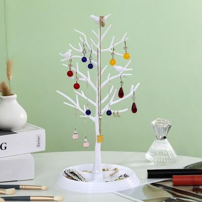 Organisateur de support à bijoux, Design en forme d'arbre, sans enchevêtrement, Base Stable détachable, cintre pour boucles d'oreilles, porte-collier