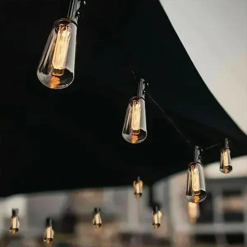 Outdoor Solar String Lights LED IP65 Waterproof Edison Bulb Retro Vintage Christmas Garland Garden Party Decoration Fairy Lamp