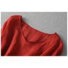 Literarisches Retro-Kleid für Damen, hautfreundlich, große Größe, mit sieben Ärmeln, hohle, lockere Taille