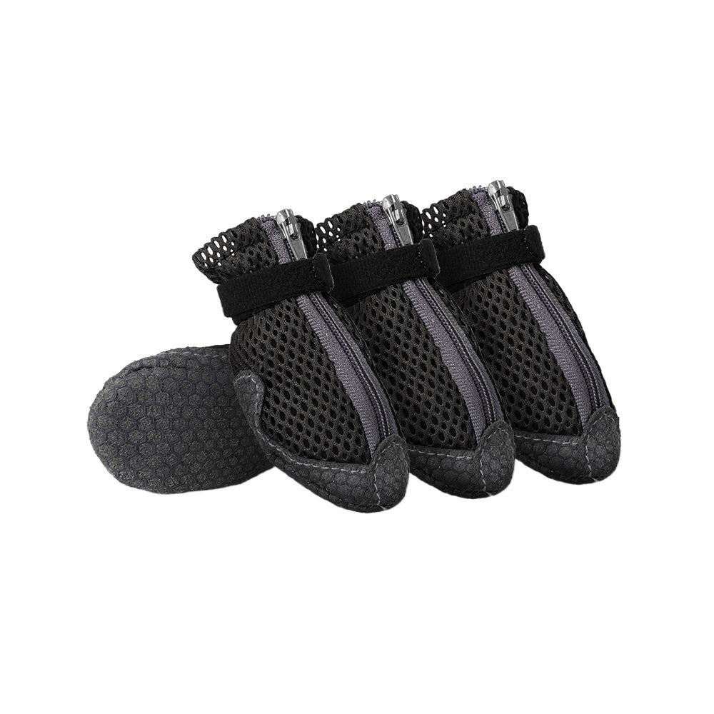 

4Pcs Breathable Pet Dog Shoes Comfortable Mesh Pet Shoe Cover Fashion Dog Footwear Outdoor L чёрный