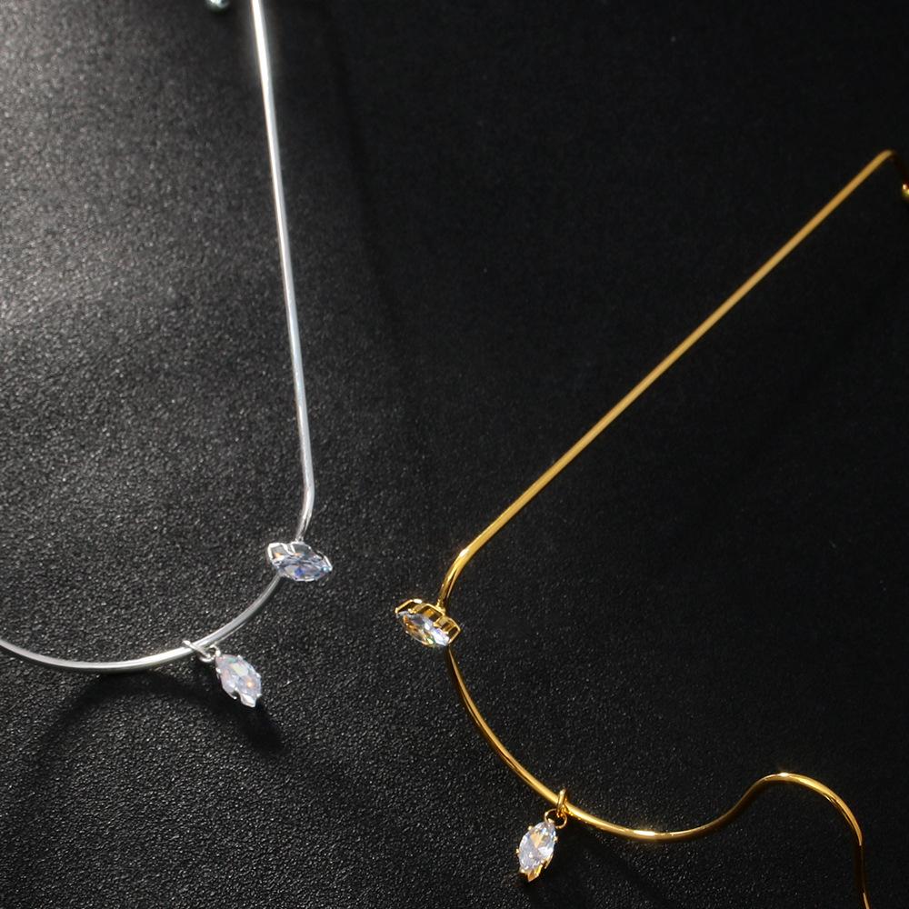 Women Vintage Waterdrop Zircon Half Frame Glasses Elegant Rhinestone Party Xmas Decoration Fashion Accessories