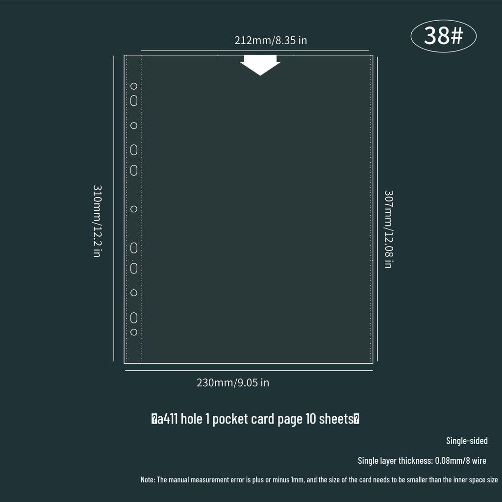 A4 Loose-Leaf Album Supplement Pages: Single, Double, Quad, and Nine-Pocket PP Card and Photo Storage