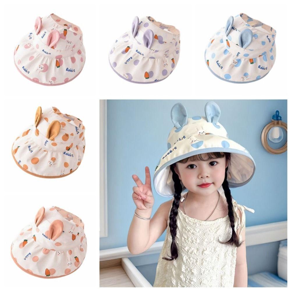 Cartoon Print Cute UV Sun Hat Polyester Sun Protector Hats Children's Sun Hat  Beach Activities