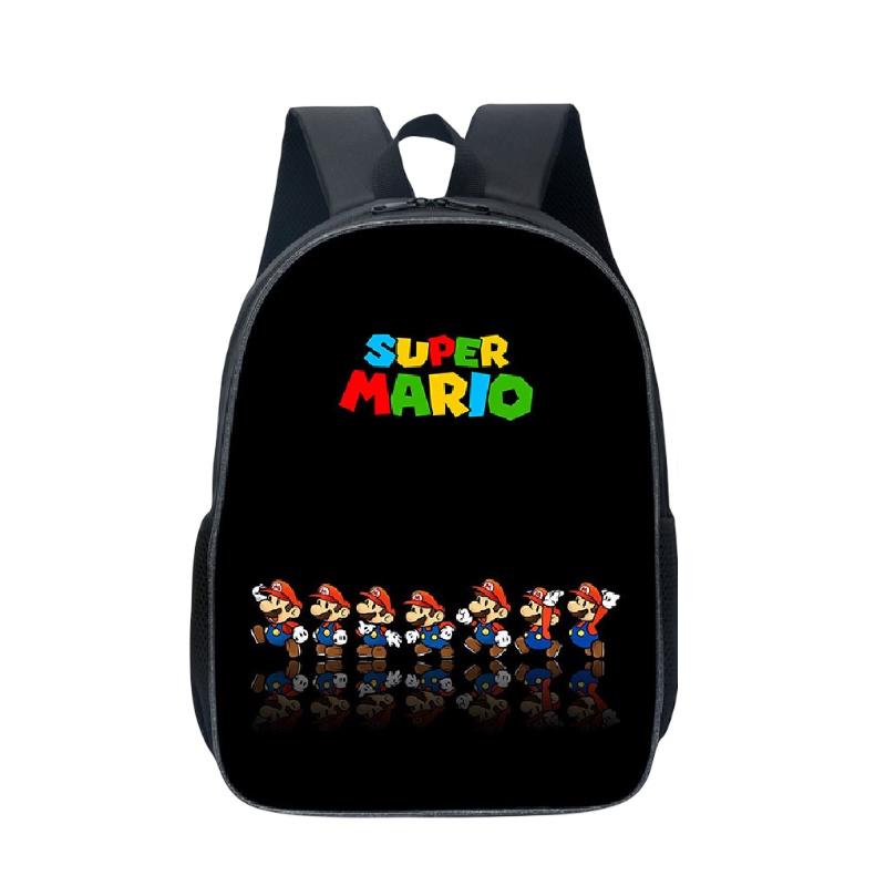 New Arrival Mario Cartoon Backpack For Elementary And Middle School Students Lunch Bag And Pencil Case Included