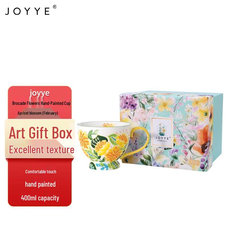 JOYYE Floral Hand-painted Ceramic Mug
