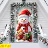 1pcs Merry Christmas Decor Door Cover Banner Cute Snowman Bear Gift Backdrop Xmas Party Indoor Outdoor Background Deco Supplies