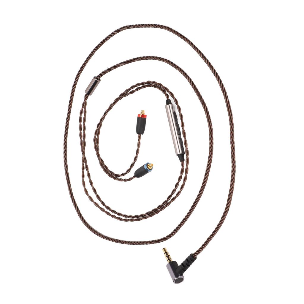 Headphone Cable Silver Plated Copper Wire High Resolution MMCX 3.5mm Headphone Cable with Volume Microphone Control