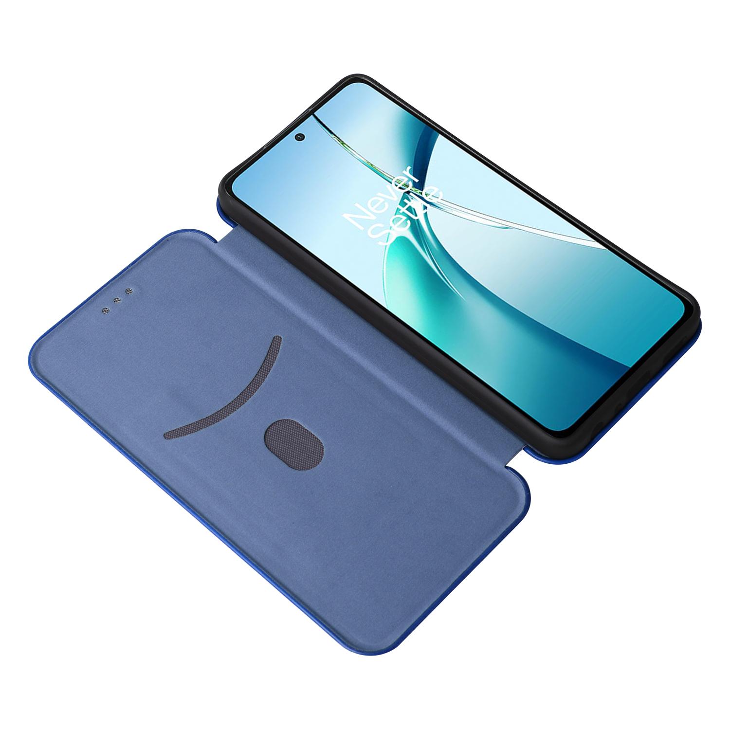 

For OnePlus Nord CE4 Lite 5G/Oppo K12x 5G (China) Case Card Holder PU Leather Phone Cover Magnetic Closure Blue