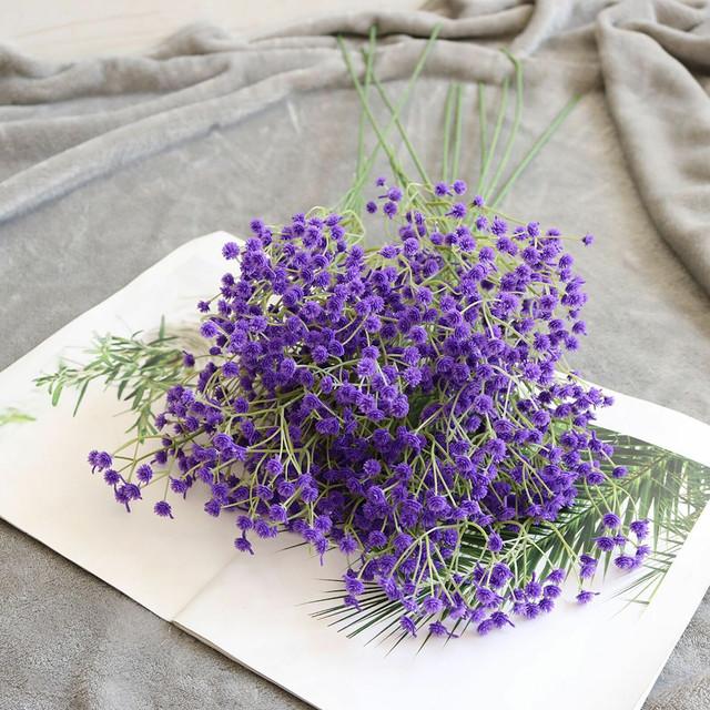 1 Bund künstliche Gypsophila-Blumen aus Seide, für Hochzeit, Heimdekoration, Silikon, fühlt sich echt an, dekorative Gartendekoration