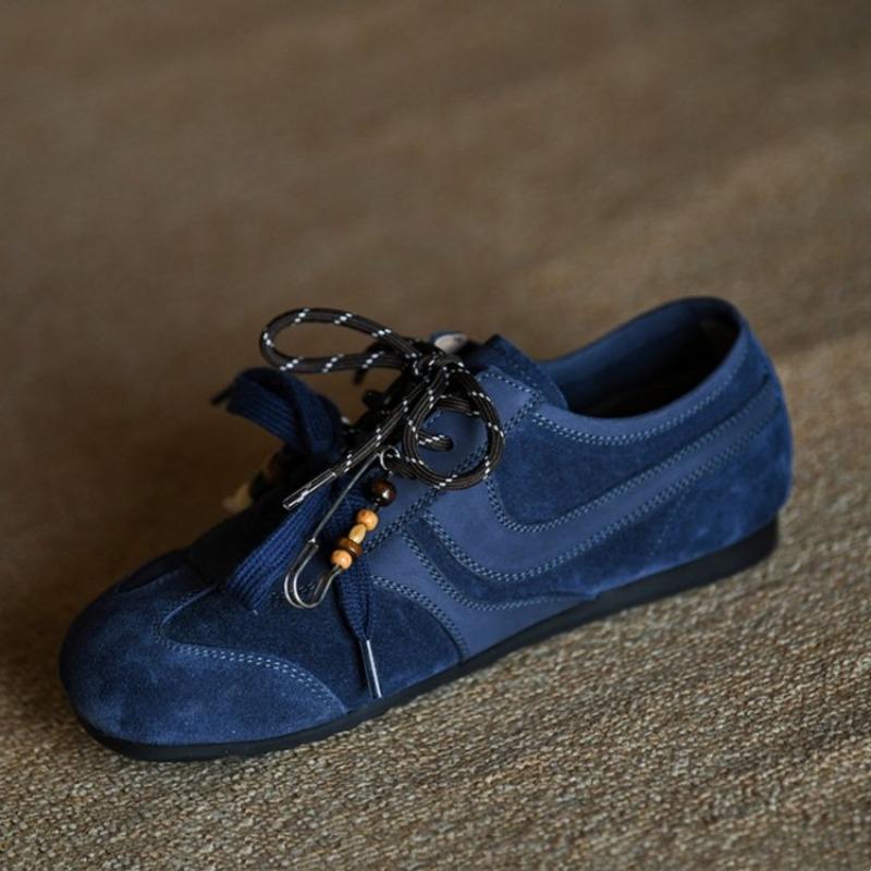 

Шнуровка De Xun Shoes, Женская Модная Повседневная Обувь, Обувь на Мягкой Подошве, Супермягкая Женская Обувь, Новые Плоские Одинарные Туфли 40 темно-синий