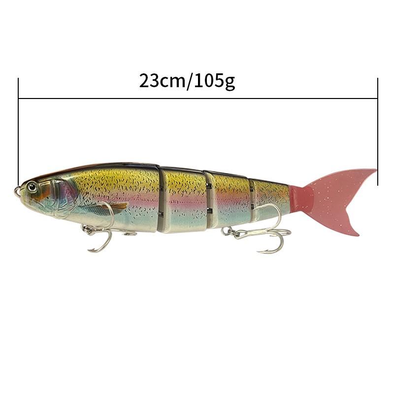 105g Heavy Duty Multi-Jointed Soft Tail Jerkbaits Offshore Saltwater Fishing Long Cast