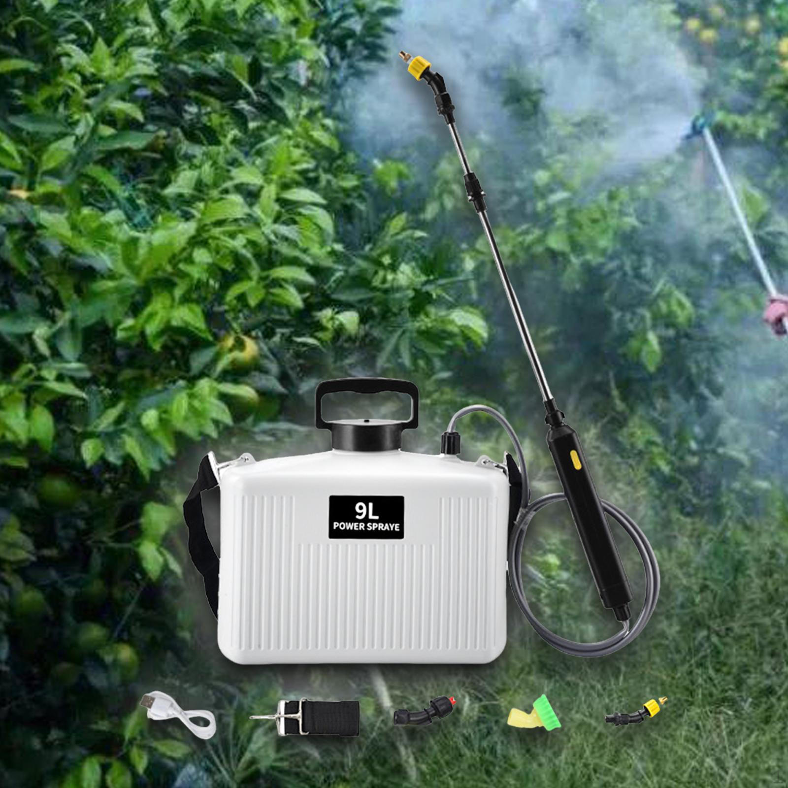 

Электрический садовый опрыскиватель, выдвижной стержень, функциональный, универсальный, износостойкий, USB-зарядка, плечо 5L White