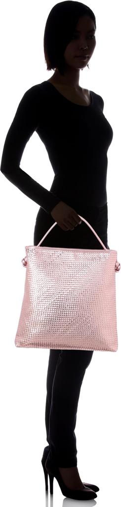 Perke Women's Leather Mesh Hand-Tied Tote Bag, 08-00-09720
