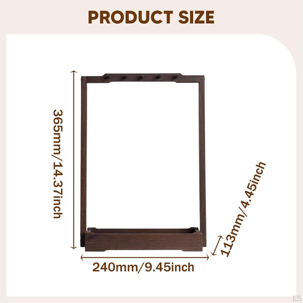 Wind Chime Stand Chinese Calligraphy Pen Holder Wooden Decor Desktop Accessory Windchime